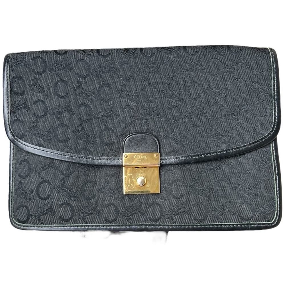 Celine Vintage Women’s Envelope Clutch with Gold Tone Hardware Timeless Luxury